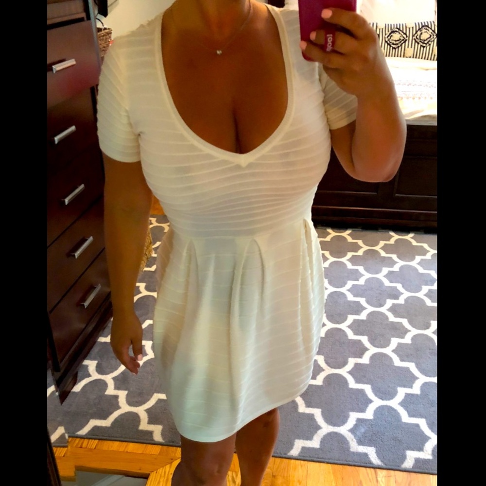 Mini Dress with Lace Detail